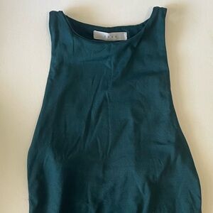 Gaze Dark Green Sleeveless Top - Cut Off